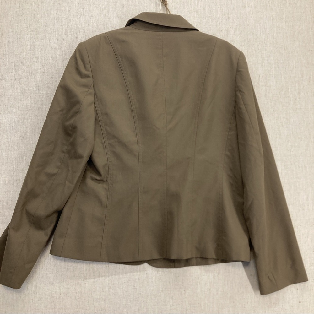 Talbots Olive Green Tailored Two-Button Blazer - image 5